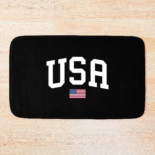 Usa Patriotic American Flag July 4Th Bath Mats