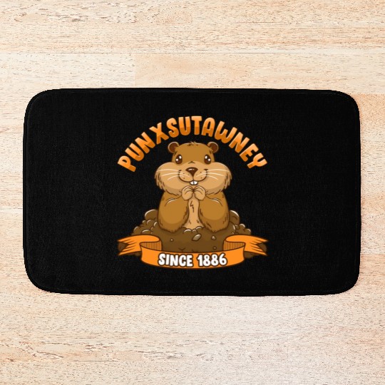 Groundhog Day Phil Ground Hog Punxsutawney Bath Mats