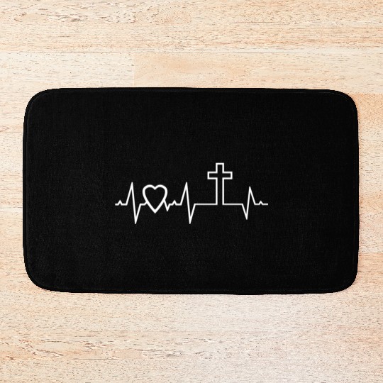 Christian Cross I Love Jesus Easter Resurrection Bath Mats