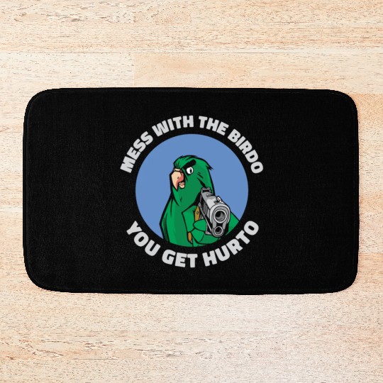 Bird Cartoon Birdwatching Bird Owner Bath Mats