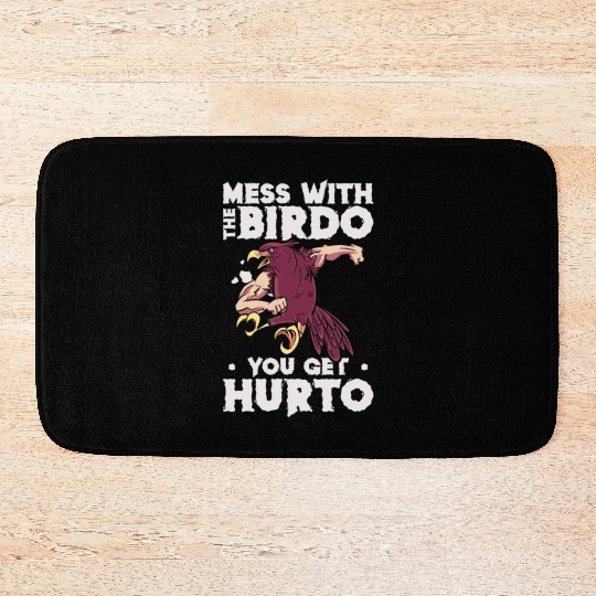 Bird Cartoon Birdwatching Bird Owner Bath Mats