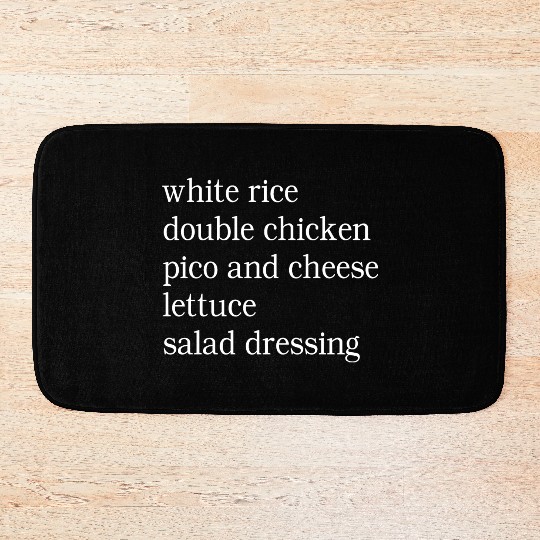 White Rice Double Chicken Pico And Cheese Bath Mats