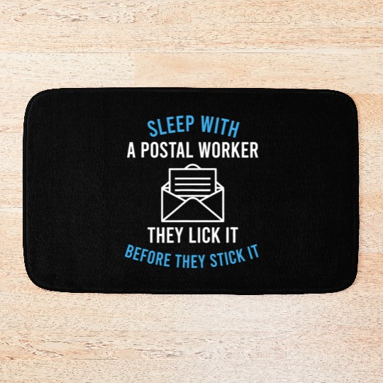 American Postal Worker Sleep With A Mailman Mail E Bath Mats