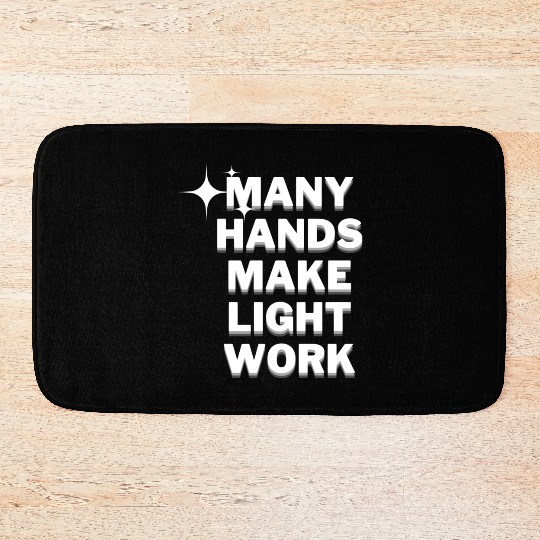 Many Hands Make Light Work Bath Mats