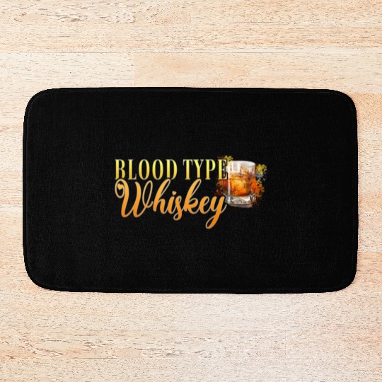 Blood Type Whiskey Cocktail Bartender Bath Mats