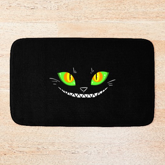 Creepy Cat Face Bath Mats
