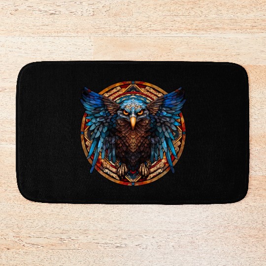 Stained Glass Eagle (4 of 4) Bath Mats
