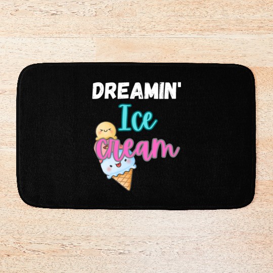 Dreamin' Ice Cream Summer Design Bath Mats