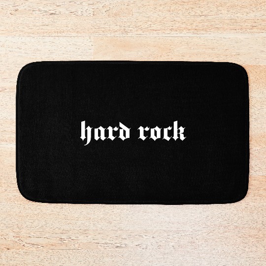 hardrock typography Bath Mats