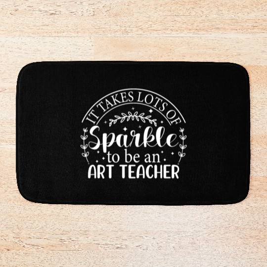 Art Teacher Funny Back To School Art Artist Painte Bath Mats