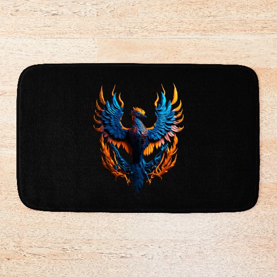 Neon Phoenix Bath Mats