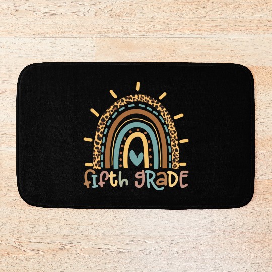 Fifth Grade Rainbow Girls Boys Teacher Team Bath Mats