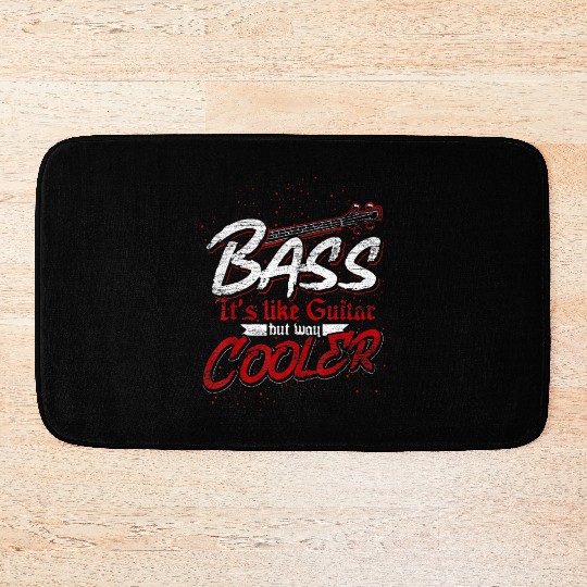 Bass Guitar Player Bass Guitar Bath Mats