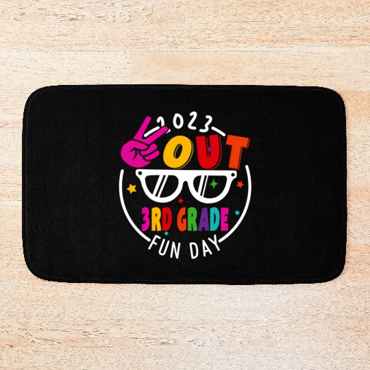 Graduation Day Grad 2023 Peace Out 3Rd Grade Fun Bath Mats