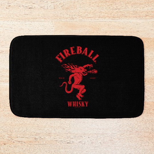 Fireball Whiy Red Hot Burns Like Hell V2 Bath Mats