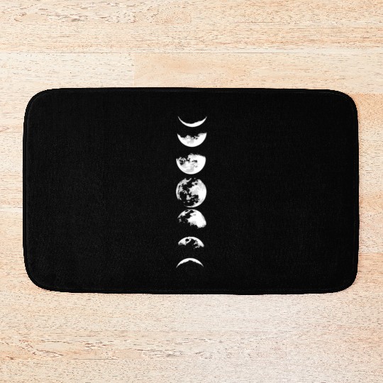 Crescent Moon Phases Tarot Card Witch Bath Mats