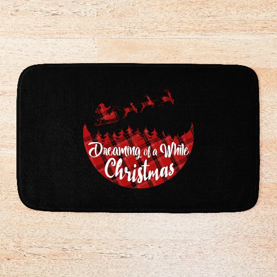 Dreaming of a White Christmas Bath Mats