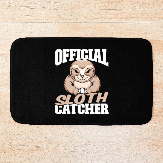 Sloth Funny Sloth Baseball Bath Mats