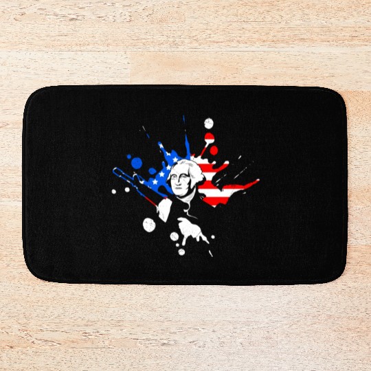 Merica George Washington Independence Day Bath Mats