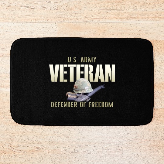 US Army Veteran: Defender of Freedom Bath Mats