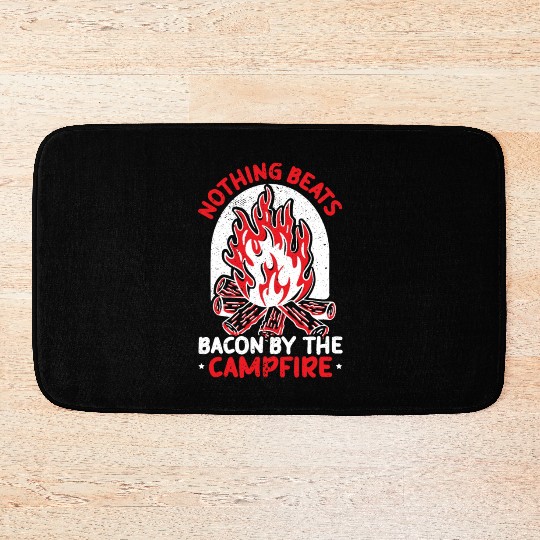 Camping And Bacon Meat Camp Camper I Love Bacon Bath Mats