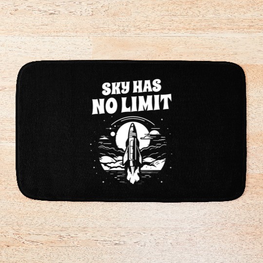 Aerospace engineer sky no limit rocket scientist Bath Mats