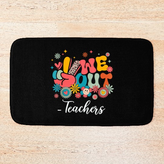Cute End Of School Year Teacher Summer Bruh We Out Bath Mats