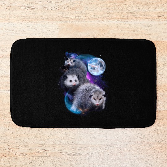 3 Moon Opossum Marsupial Rodent Opossum Novelty Bath Mats