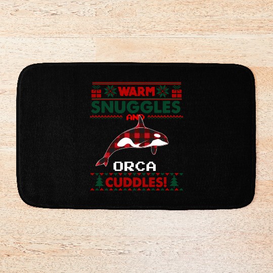 Orca Whale Pajama Ugly Bath Mats