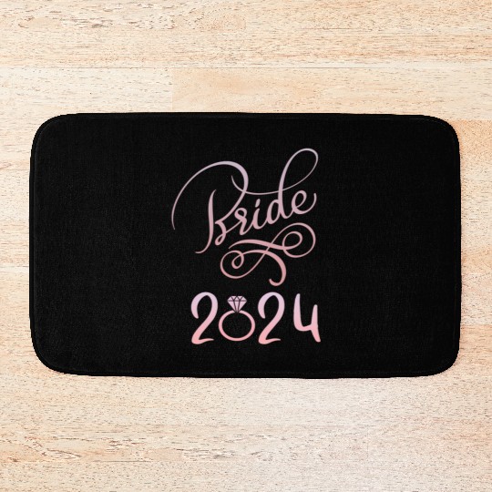 Bride To Be 2024 Fiancã© Engagement Announcement Bath Mats