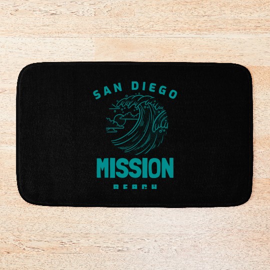 Beautiful Mission Beach San Diego California Bath Mats