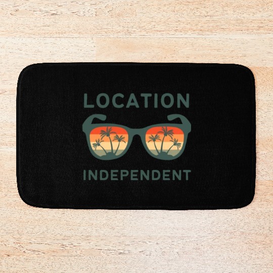 Digital nomad = Location independent Bath Mats