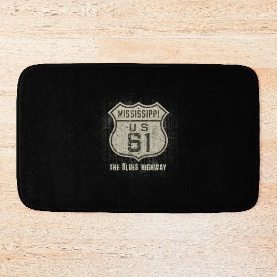 Mississippi Us 61 The Blues Highway Bath Mats