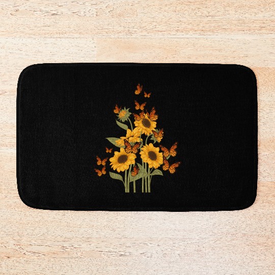 Butterfly Tree Beautiful Animal Butterflies Tree Bath Mats