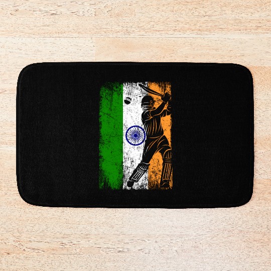 India Flag Indian Cricket Jersey Fan Player Coach Bath Mats