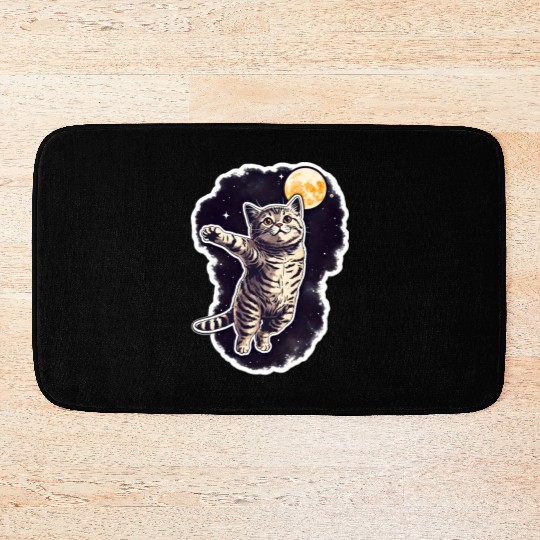 Space cat Bath Mats