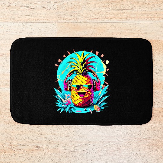 Pineapple Party Vibes Bath Mats