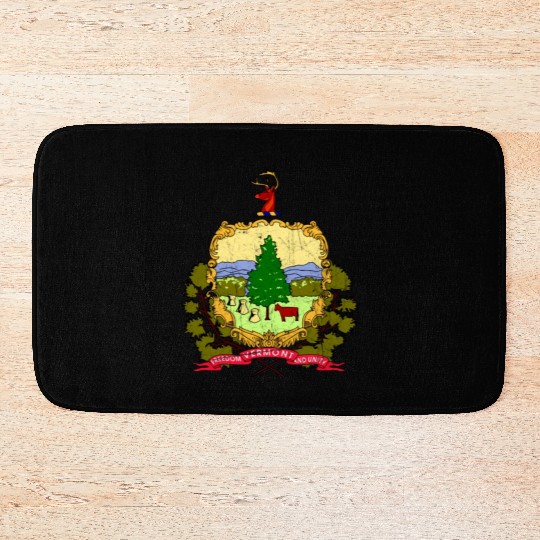 Vermont Flag State Vintage Bath Mats