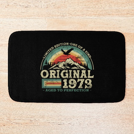 Original 1973 Vintage Vintage Birthday Retro Bath Mats