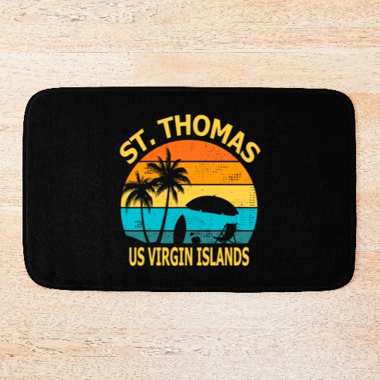 Travel St Thomas Us Virgin Islands Vacation Souven Bath Mats