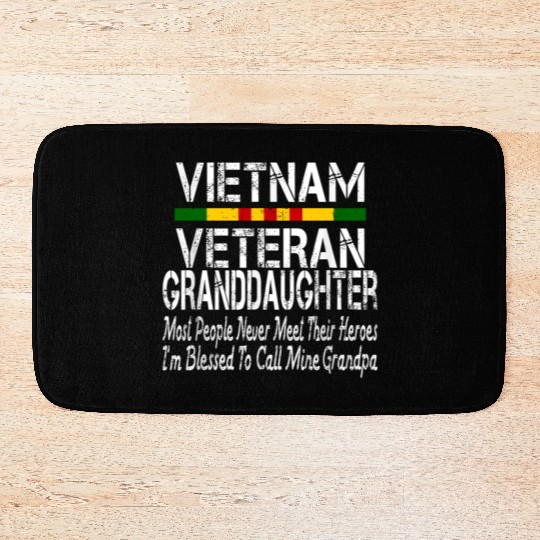 US Army Vietnam Veteran Granddaughter Bath Mats