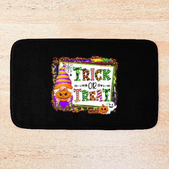 Halloween Gnomes Witch Autumn Trick Or Treat Bath Mats