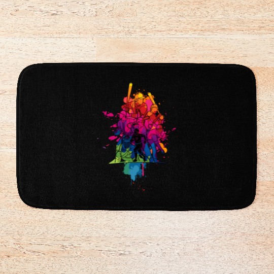 Baseball Catcher Pitcher Batter Tees For Youth Bath Mats