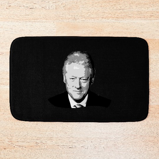 Bill Clinton Grayscale Pop Art Bath Mats