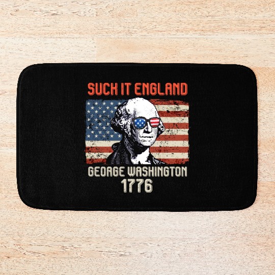 Suck it England George Washington 1776 USA Bath Mats