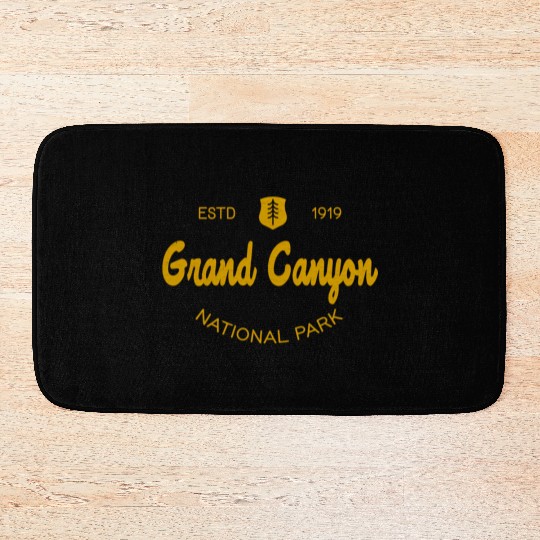 Grand Canyon National Park Script Style Bath Mats