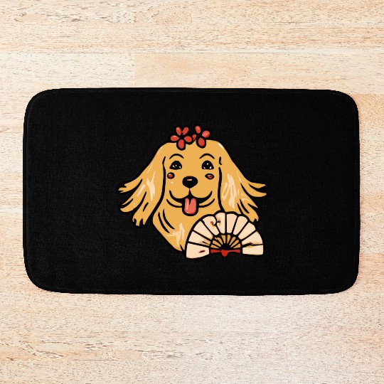 Golden Retriever Geisha Dog Lover Terrier Bath Mats