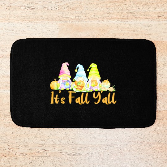 It's Fall Y'all Elf Autumn Gnome Cute Bath Mats