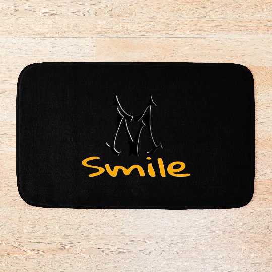 Smile "Unisex happiness Bath Mats for daily wear.