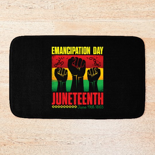 Ecipation Day 1865 African American Juneteenth Fla Bath Mats